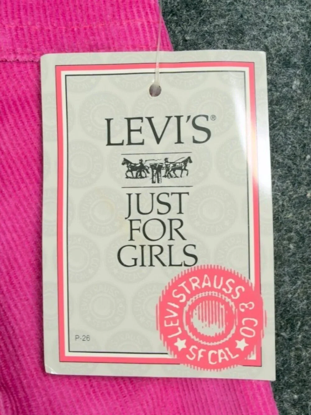 Levi's Corduroy Pants Girls 12 Pink Cotton Blend Regular Vintage 90s Made in USA